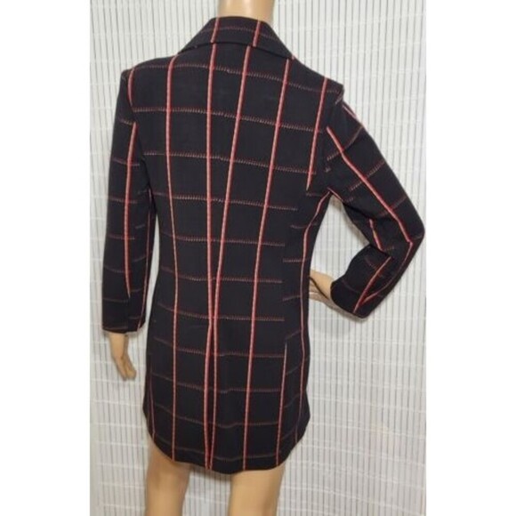 Anthropologie Women Cardigan Petite XS Avec Les Filles Sigrid Coat Black/Red - Picture 12 of 16